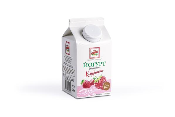 Йогурт фруктовый «Клубника», 1%, 500 г