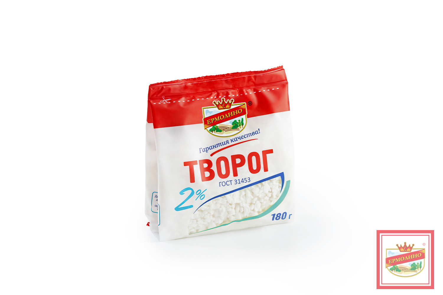 Творог, 2%, 180 г | Продукты Ермолино